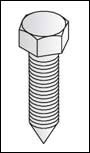 Cone pointed screw